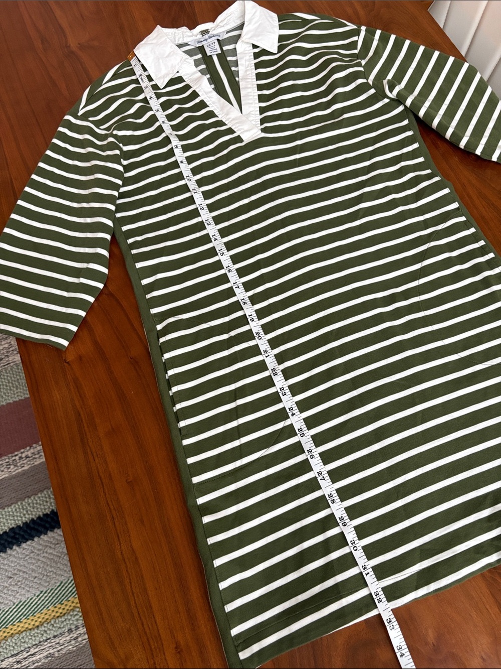 Tommy Bahama Jovanna Rugby Dress in Olive Tree Size XS - Picture 8 of 10